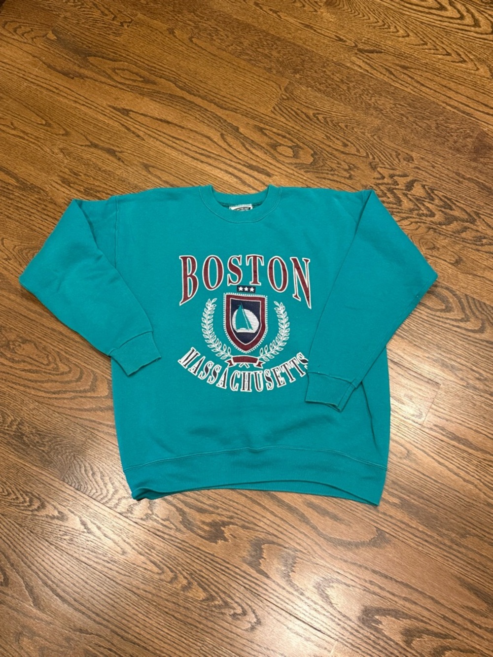 Lee Teal Boston Massachusetts Crewneck Sweatshirt
